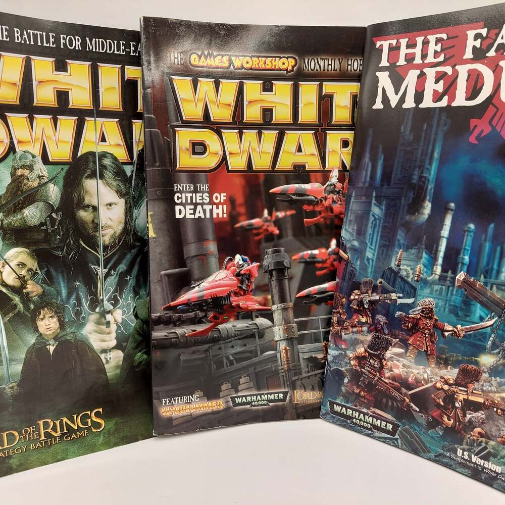 Vintage White Dwarf Magazine Lot - Games Workshop Warhammer 40k & Lord of the Ri